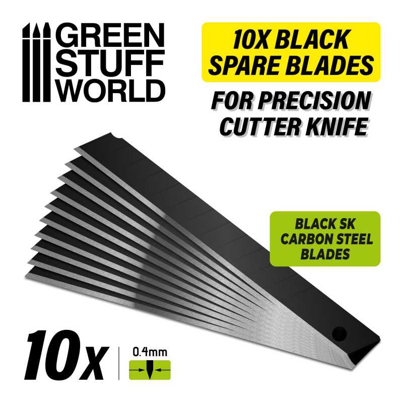 10x black spare blades for precision cutter knife