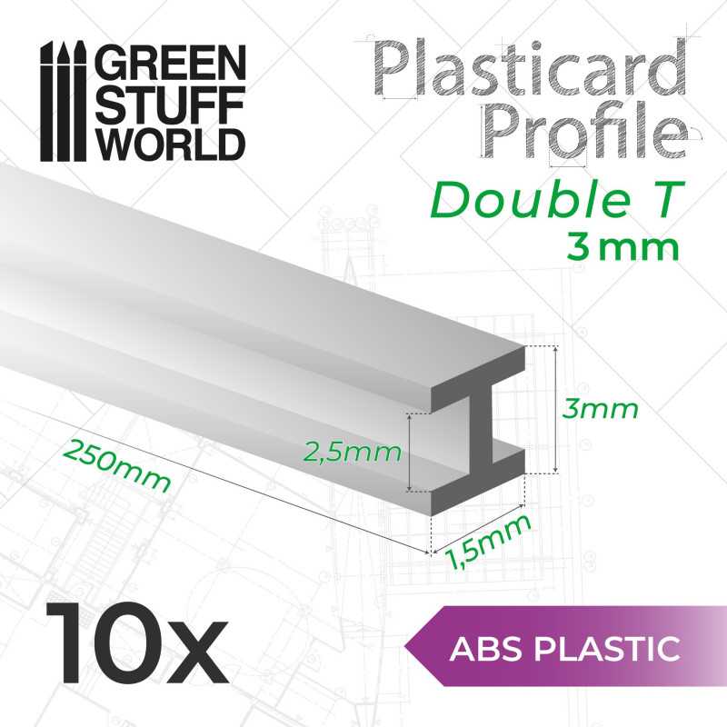 ABS Double T Profile 1/2/3mm