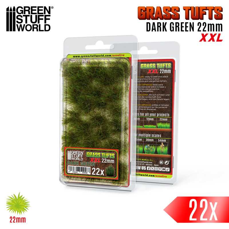 Grass Tufts Dark Green XXL 22mm x22