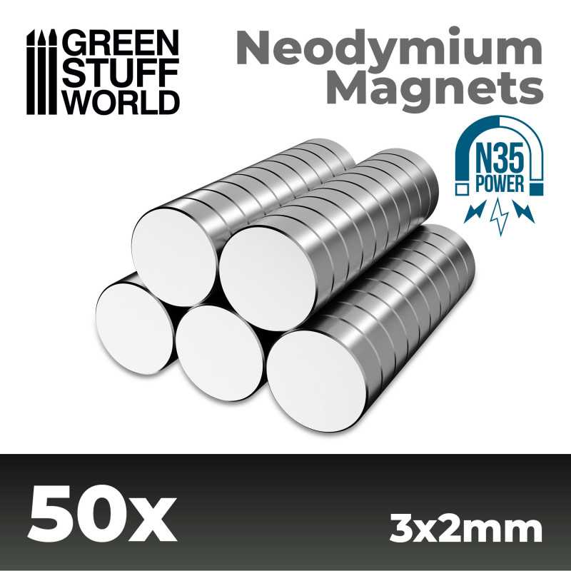 N35 50x Neodymium Magnets 3x1/2mm