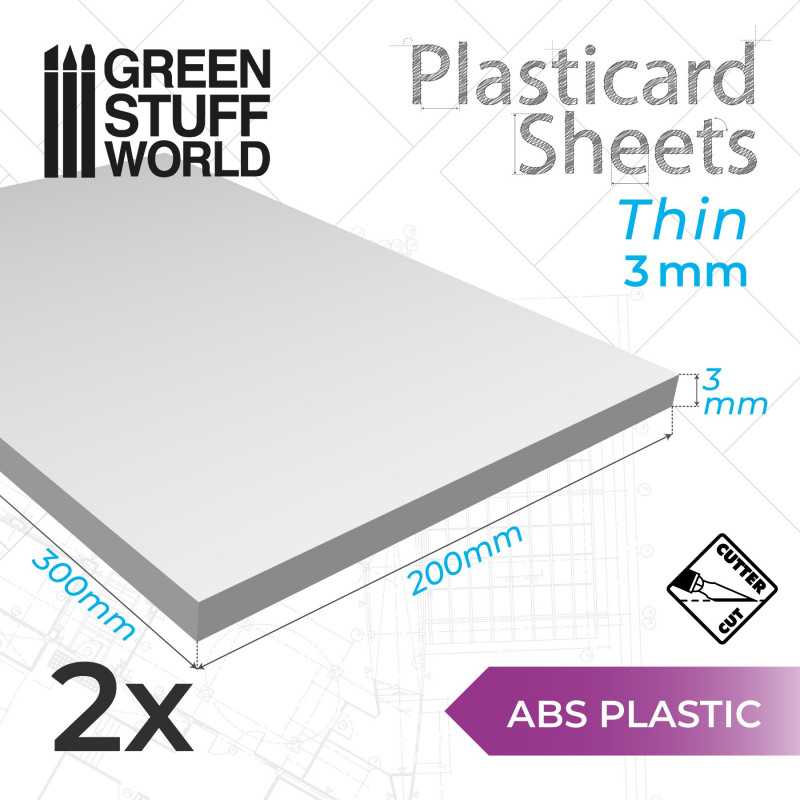 Plasticard Sheets ABS Plain 0,5/1,5/3mm
