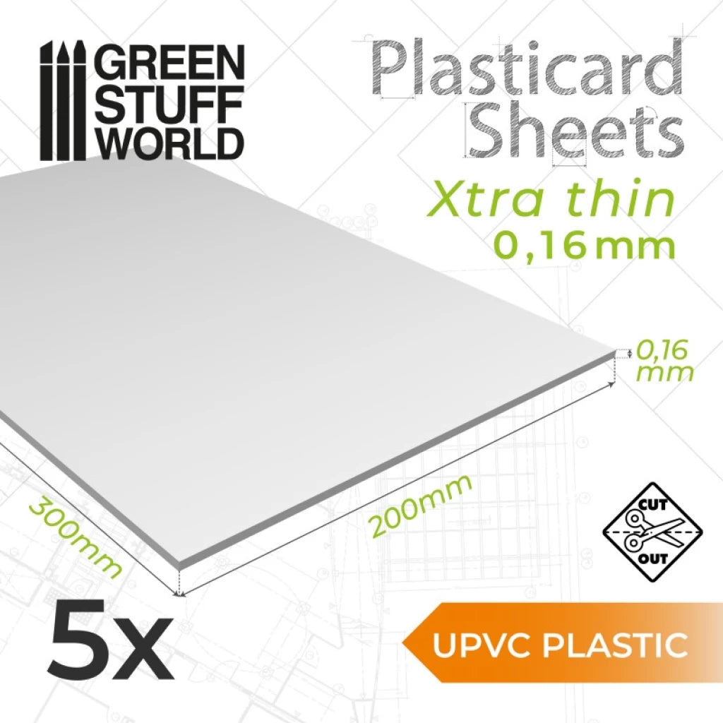 Plasticard Sheets uPVC Plain 0,16mm