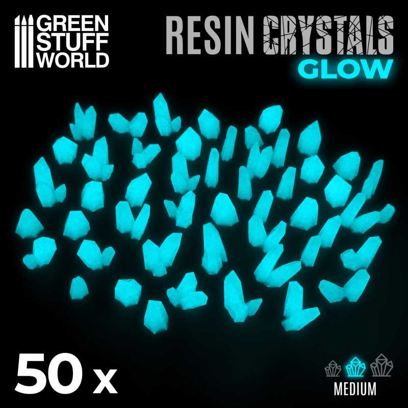Resin Crystals Glow Blue Small/Medium