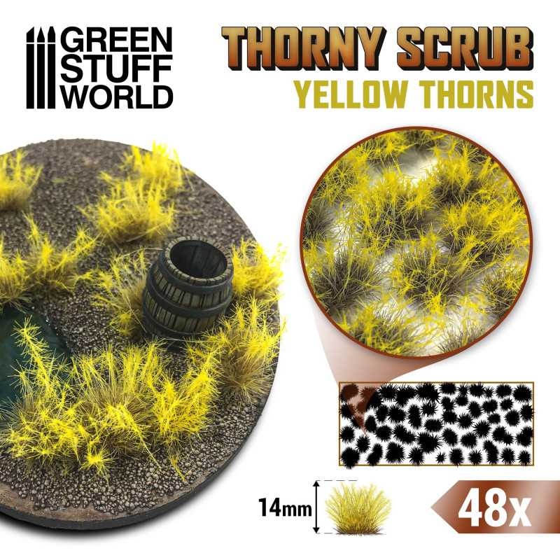 Thorny Scrub 14mm Yellow Thorns x48