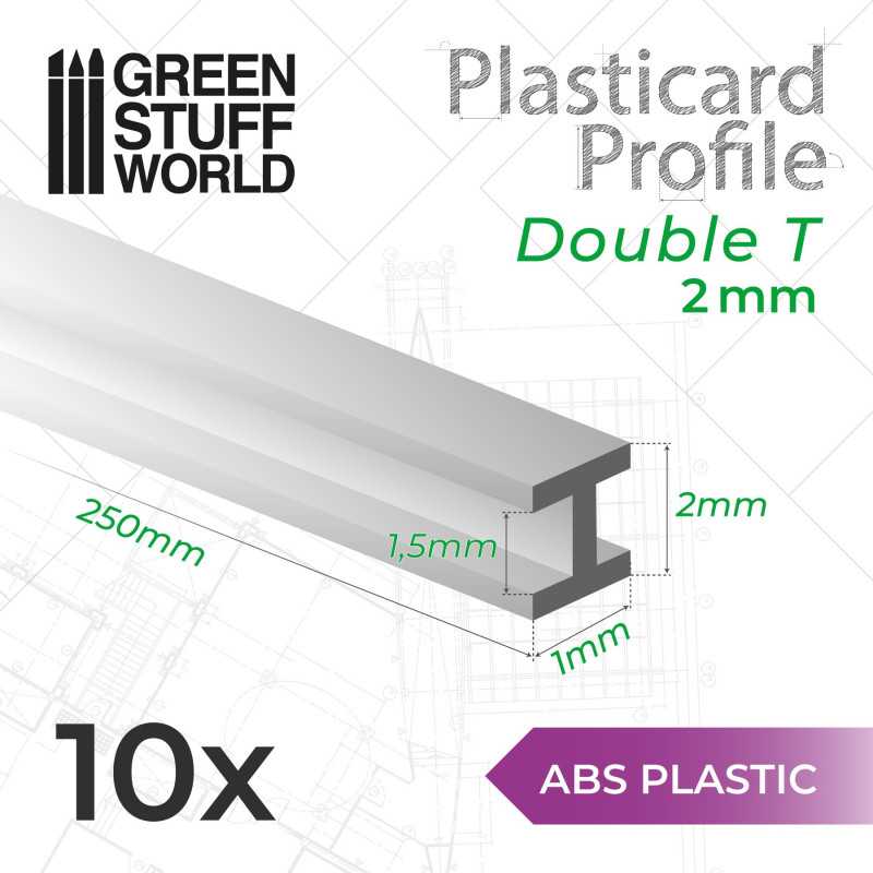 ABS Double T Profile 1/2/3mm