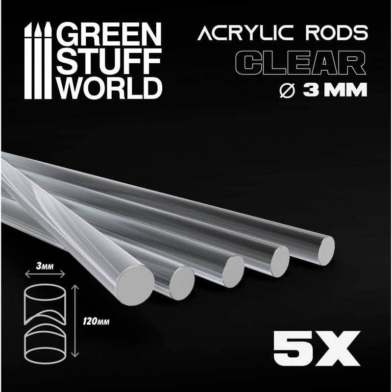 Acrylic clear Rods 1.6/2,4/3/5/12mm