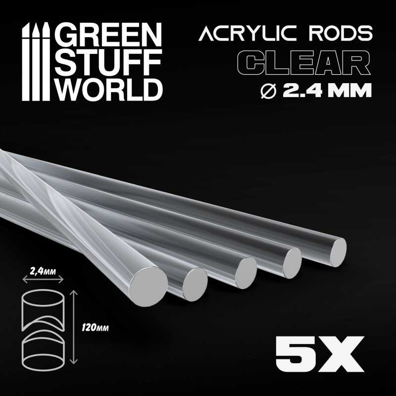 Acrylic clear Rods 1.6/2,4/3/5/12mm