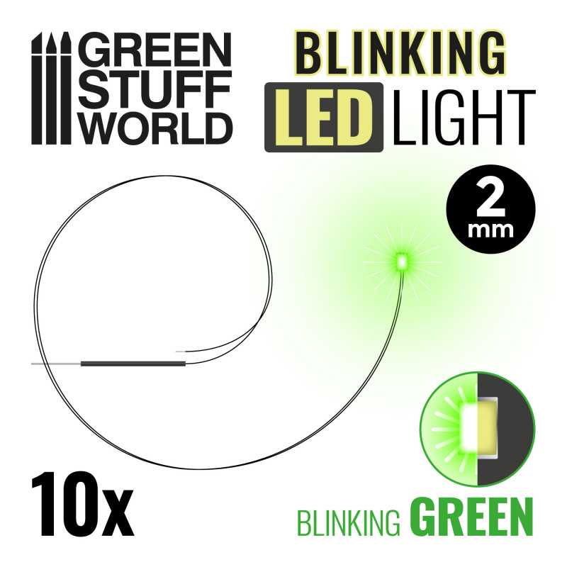 Blinking Leds Green 2mm