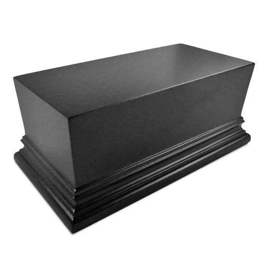 Block Plinth 12x6cm Black Rectangular