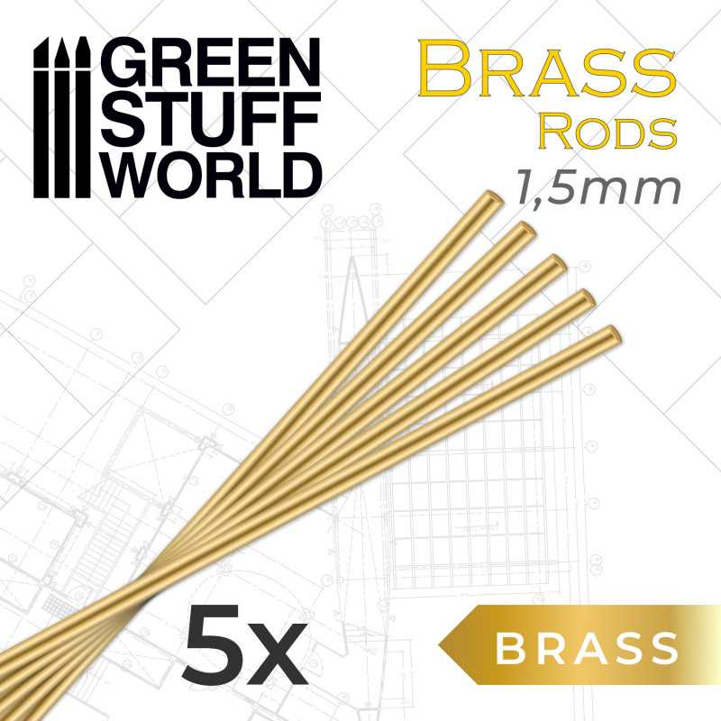 Brass Rods 0,3/0,5/1/1,5/2/3mm