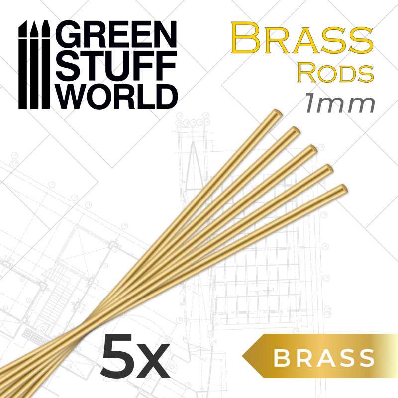 Brass Rods 0,3/0,5/1/1,5/2/3mm