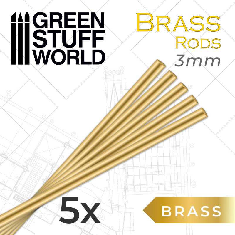 Brass Rods 0,3/0,5/1/1,5/2/3mm