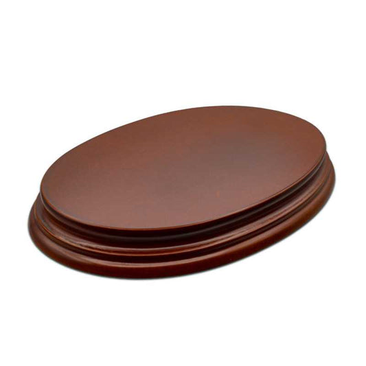 Display Plinth Oval 2cm Hazelnut 17x11cm