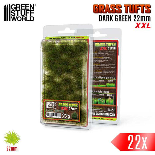 Grass Tufts Dark Green XXL 22mm x22