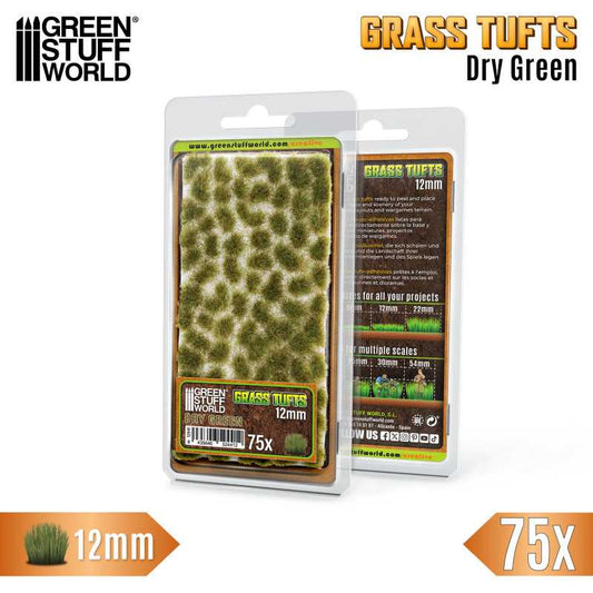 Grass Tufts Dry Green 12mm