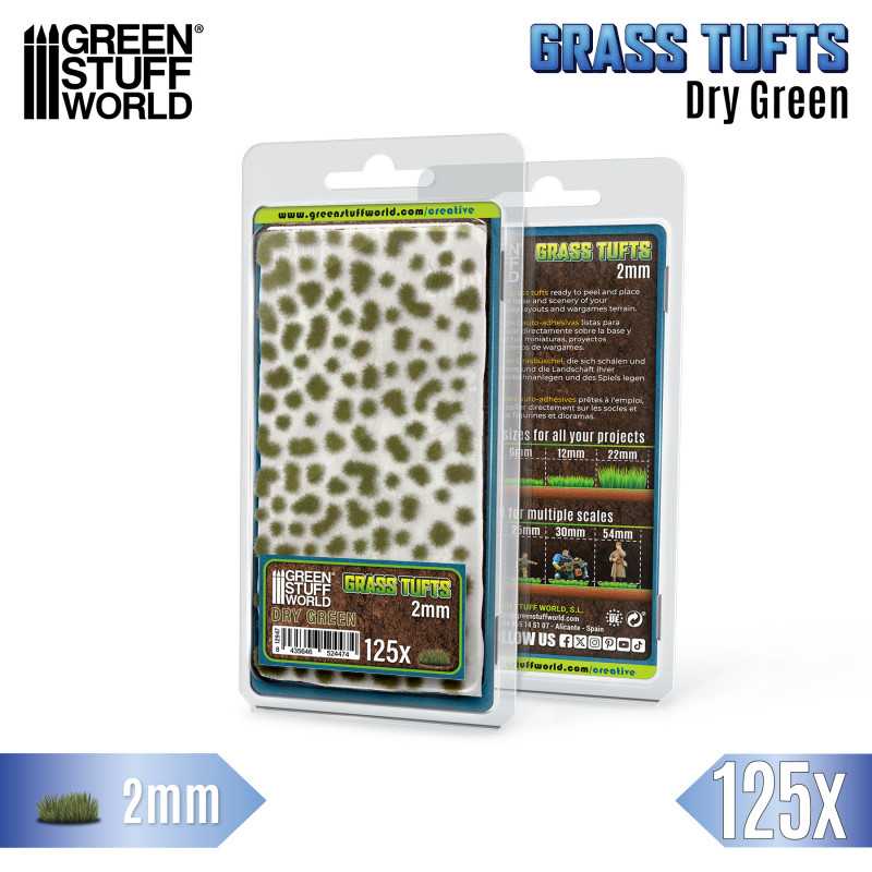 Grass Tufts Dry Green 2mm