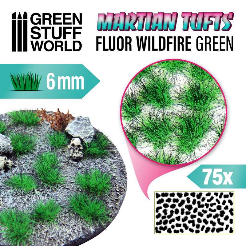 Martian Tufts Fluor Wildfire Green x75