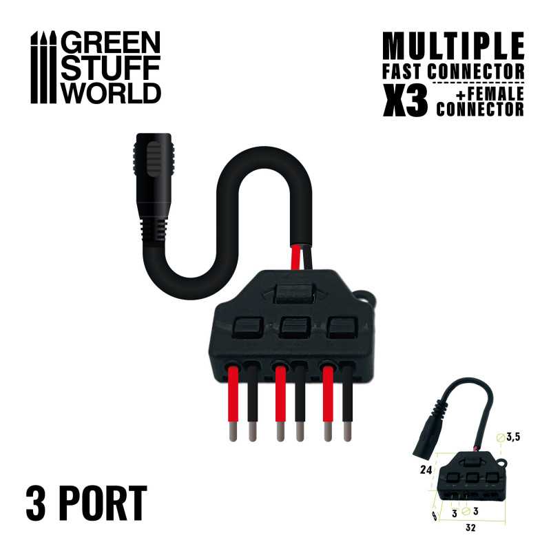 Multiple Fast connector x3 + Female connector