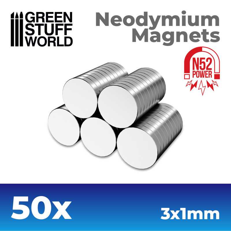 N52 Neodymium Magnets 3x0,5/1mm