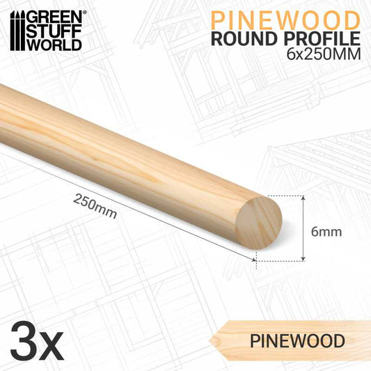 Pinewood Round Profile 250 x 6/8mm