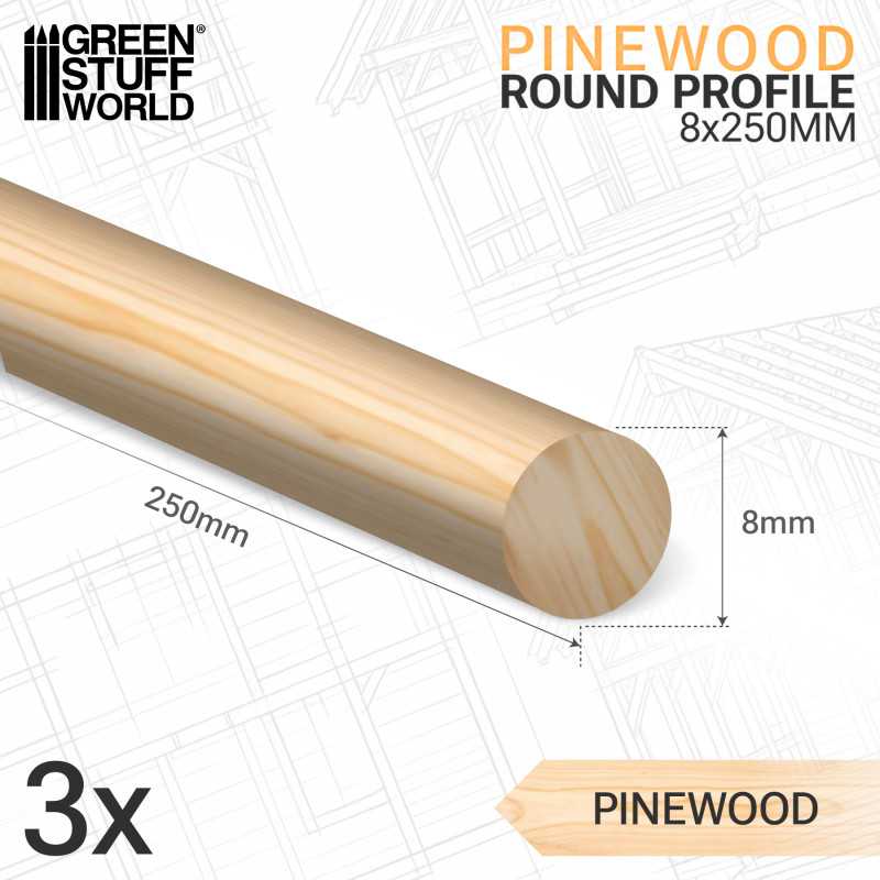 Pinewood Round Profile 250 x 6/8mm