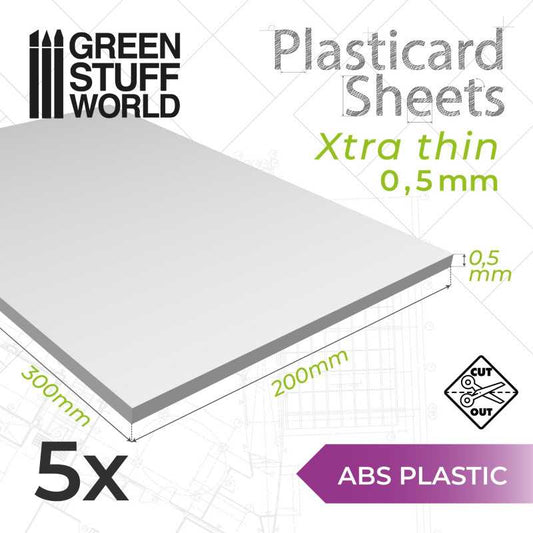Plasticard Sheets ABS Plain 0,5/1,5/3mm