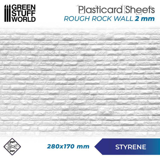 Plasticard Sheets ABS rough Rock Wall