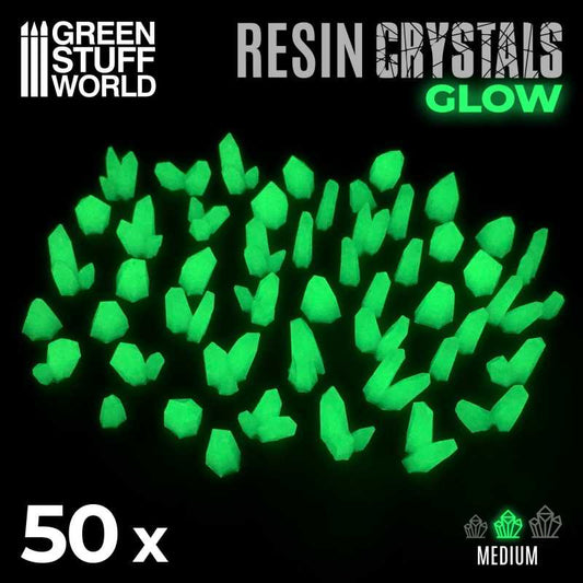 Resin Crystals Glow Green Small/Medium
