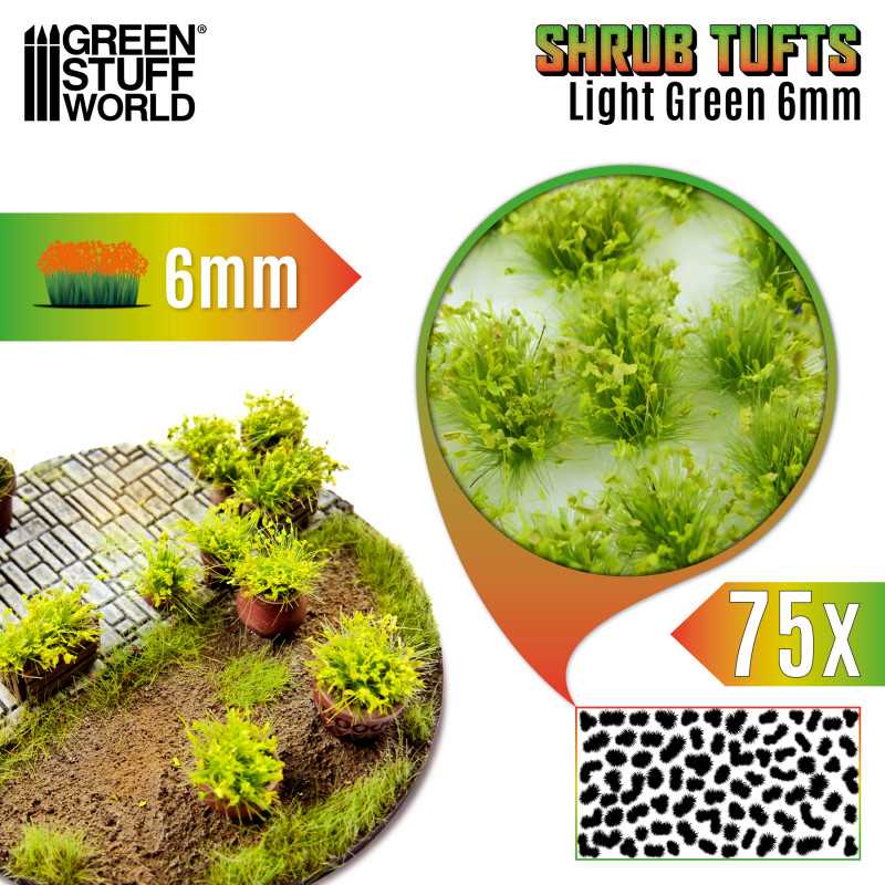 Shrub Tufts Light Green Shrub 6mm