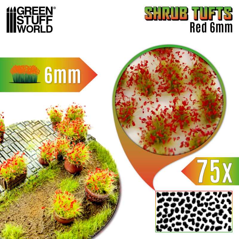 Shrub Tufts Red Shrub 6mm