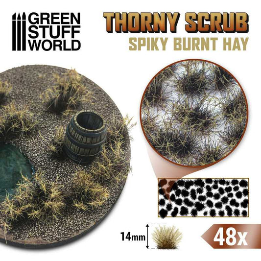 Thorny Scrub 14mm Spiky Burnt Hay x48