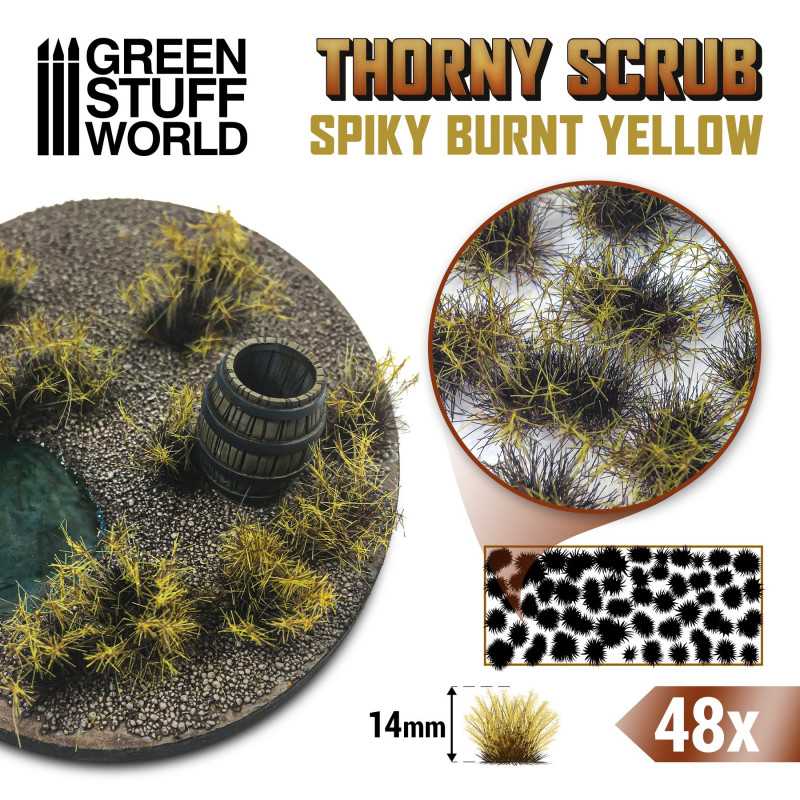 Thorny Scrub 14mm Spiky Burnt Yellow x48
