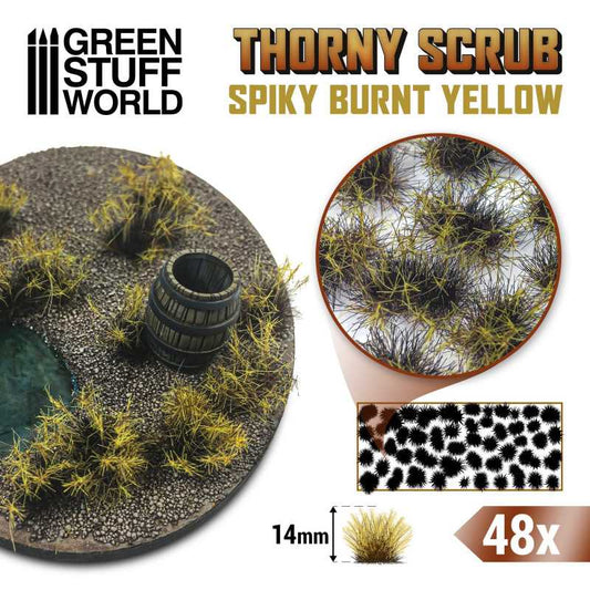 Thorny Scrub 14mm Spiky Burnt Yellow x48