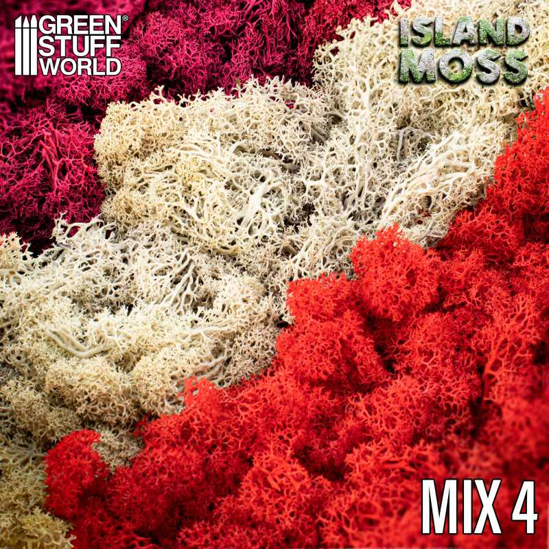scenery moss mix 4 red fuschia grey